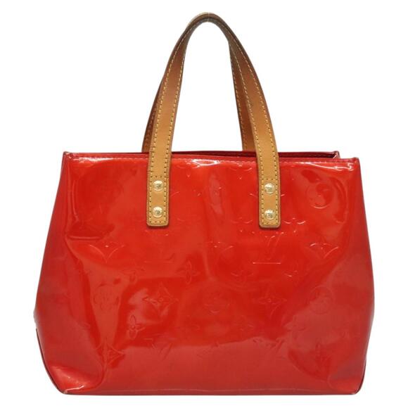 LOUIS VUITTON Monogram Vernis Reade PM Hand Bag Red Rouge M91088 - Picture 3 of 12